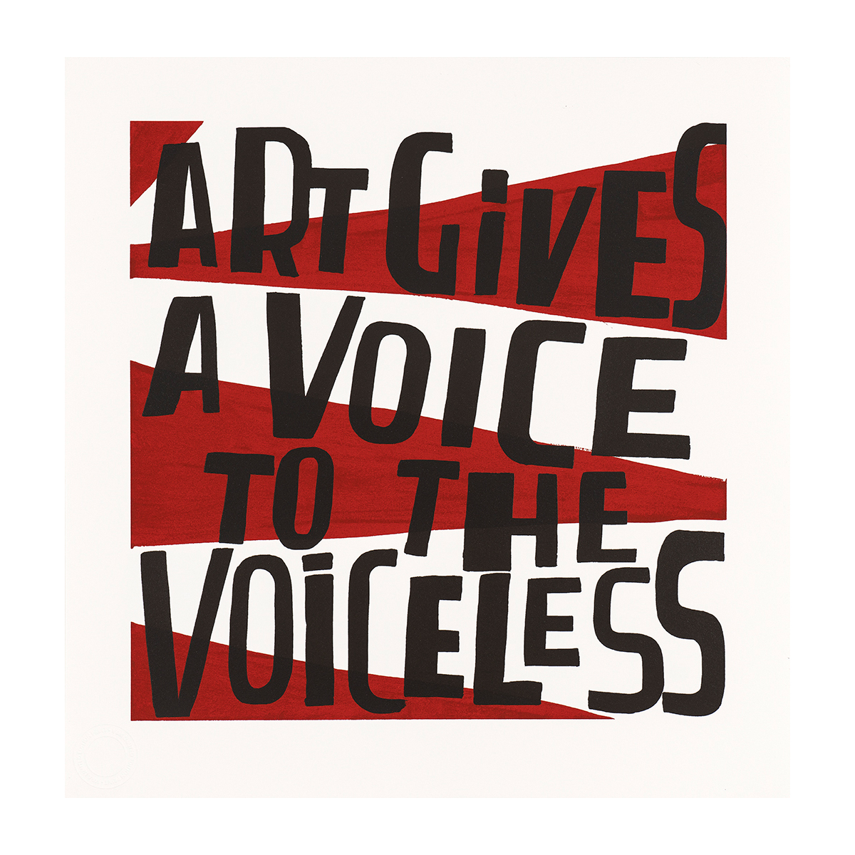 'Art Gives a Voice to the Voiceless' by Bob and Roberta Smith