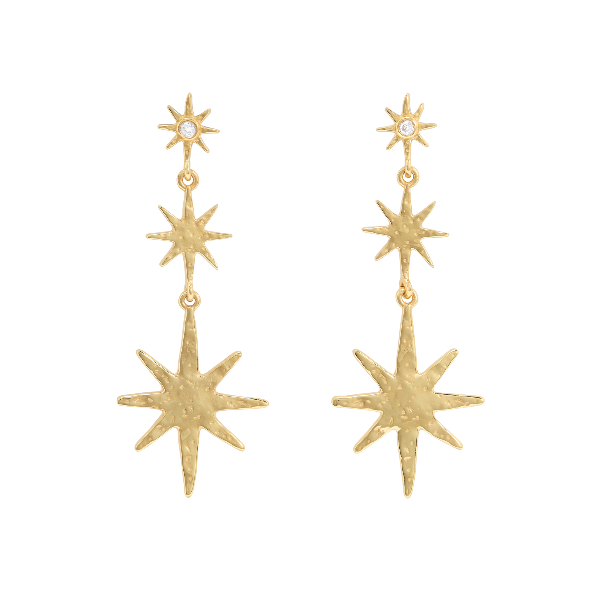 Star drop earrings by Ottoman Hands