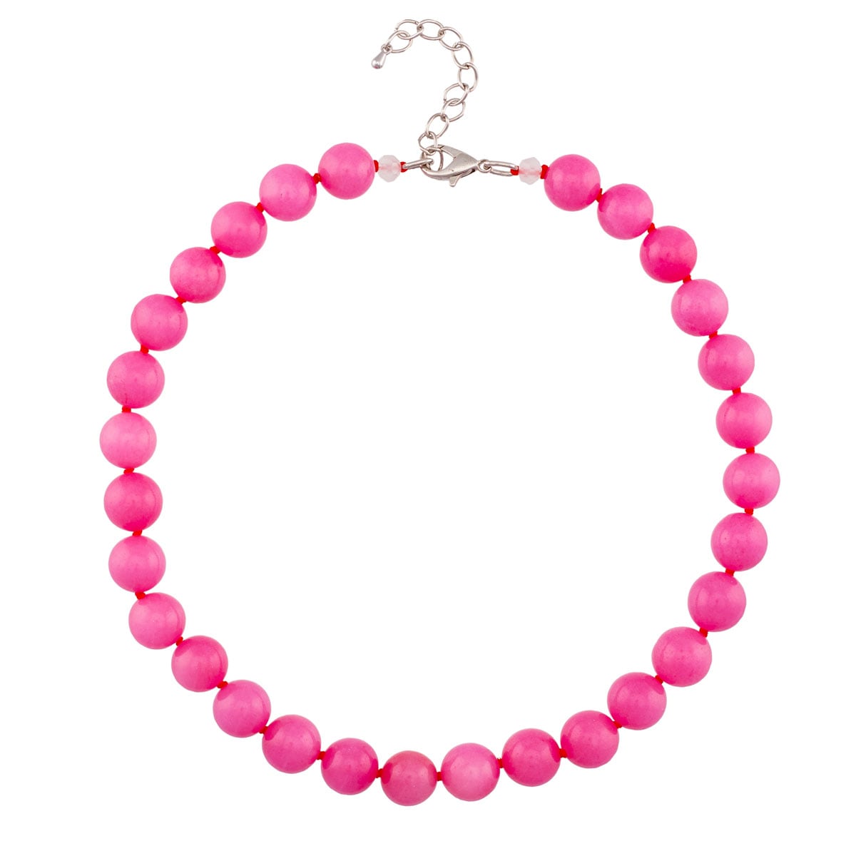 Candy pink beaded necklace