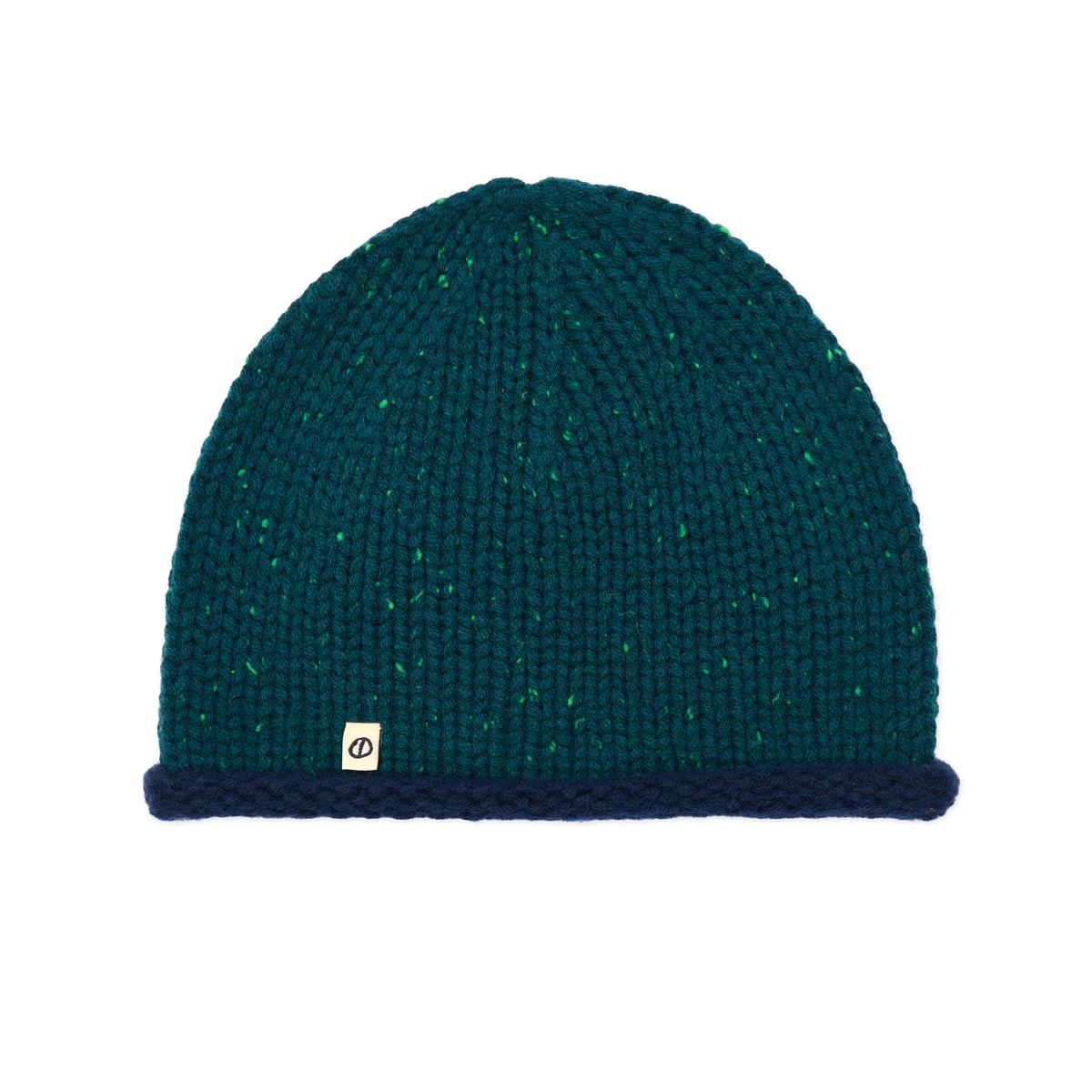Teal organic cashmere beanie