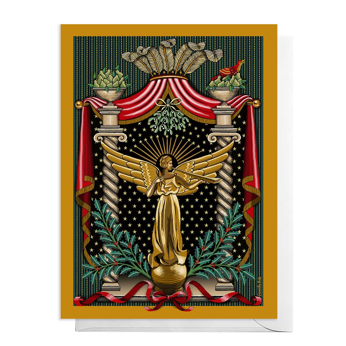 The V&A Angel Christmas cards by Cressida Bell (pack of 8)