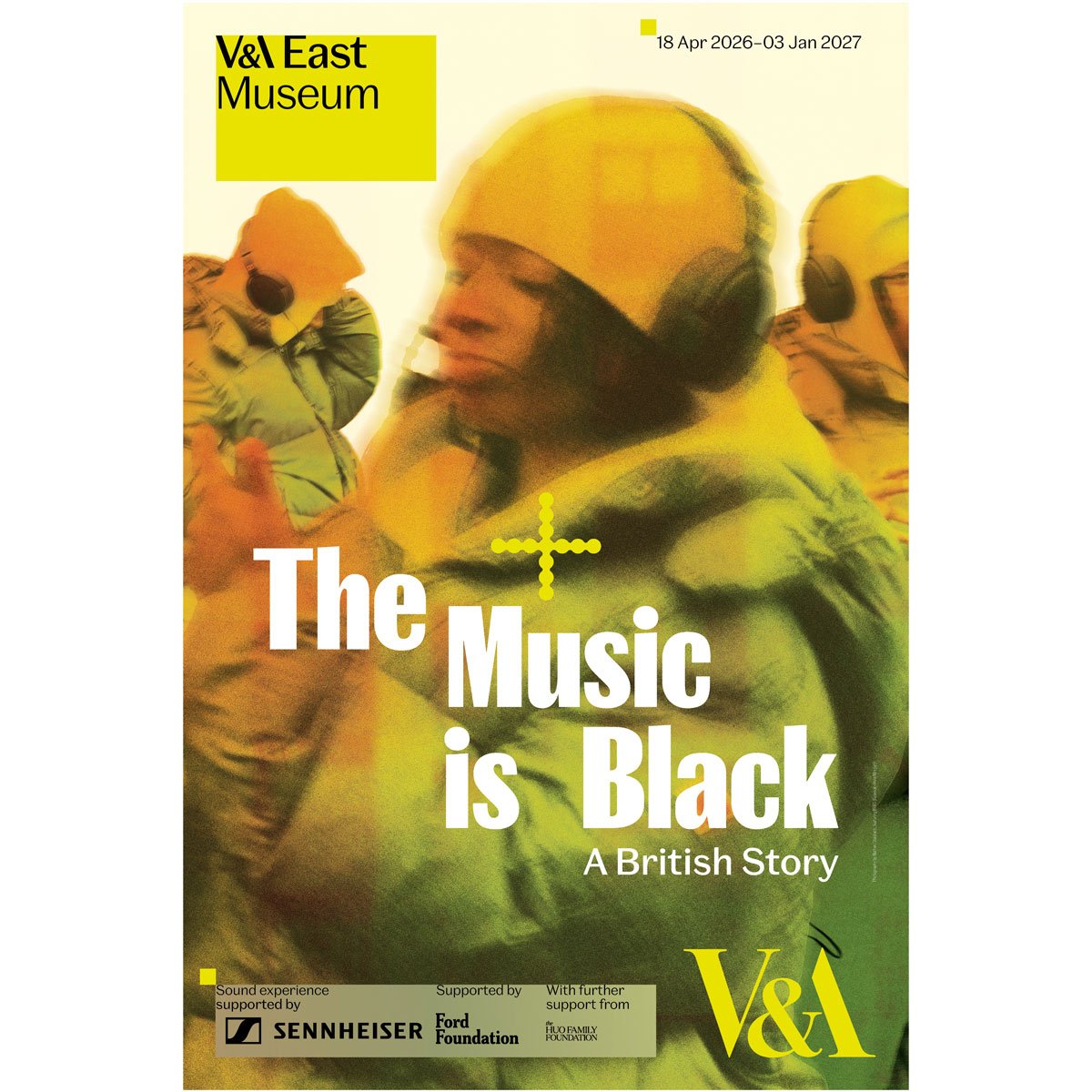 The Music is Black exhibition poster - Grime