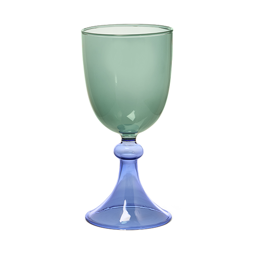 Blue goblet glass by Ichendorf Milano