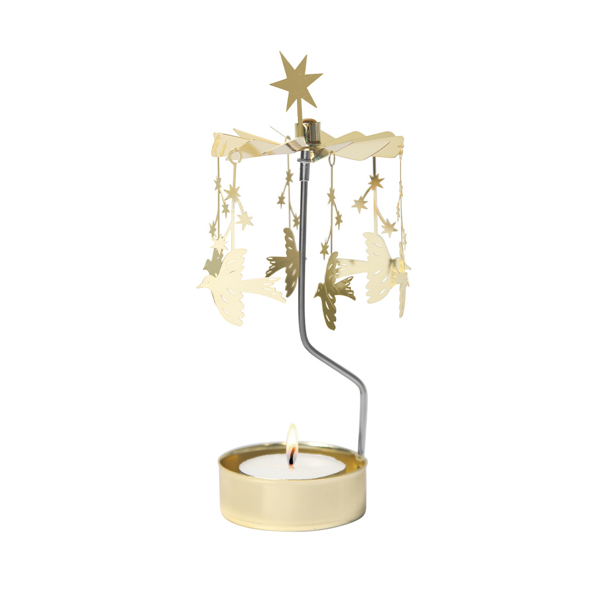 Tealight spinner birds