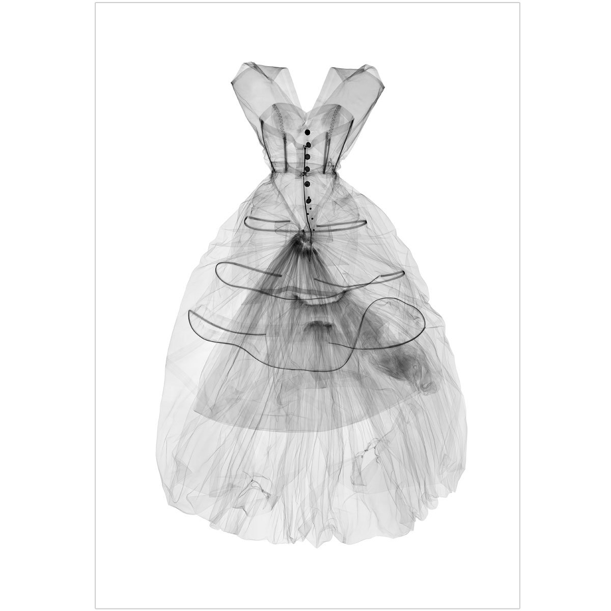Balenciaga Dress X-ray print by Nick Veasey