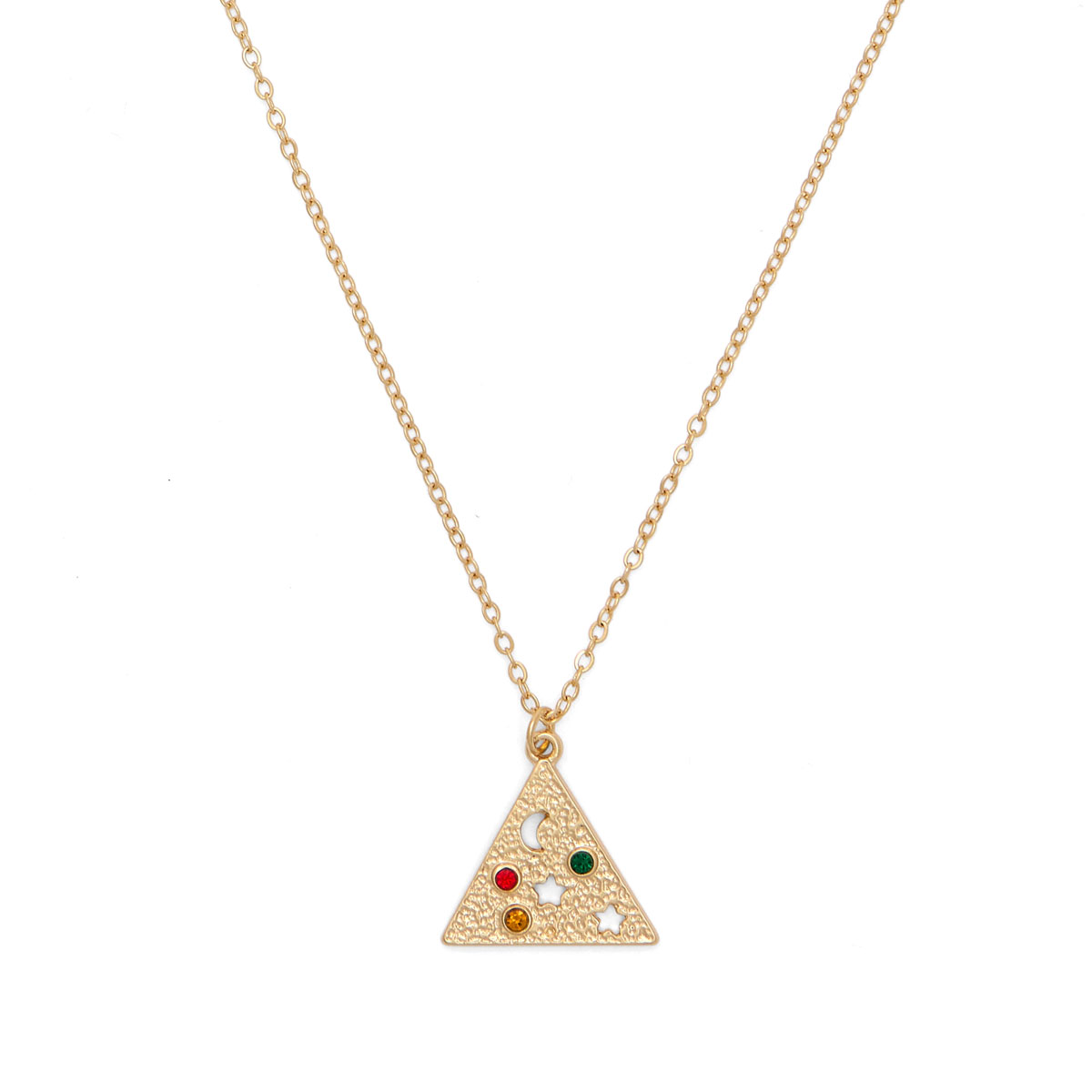 Surreal pyramid necklace
