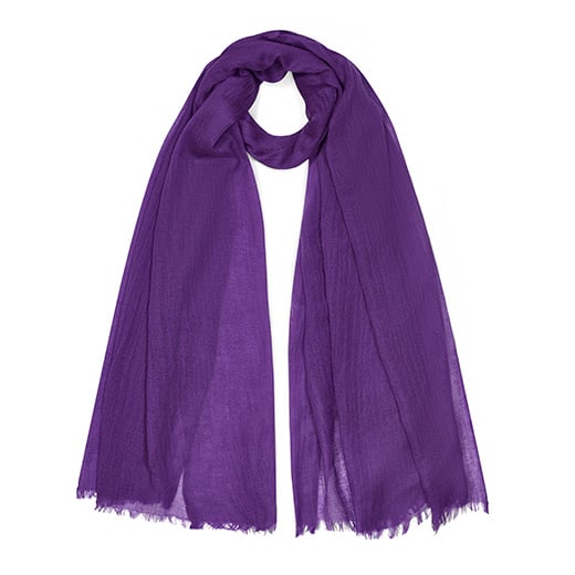 Plum merino scarf by Kashmir Loom