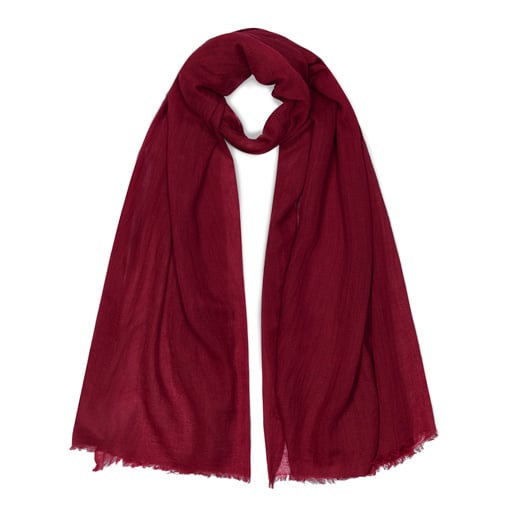 Bordeaux merino scarf by Kashmir Loom