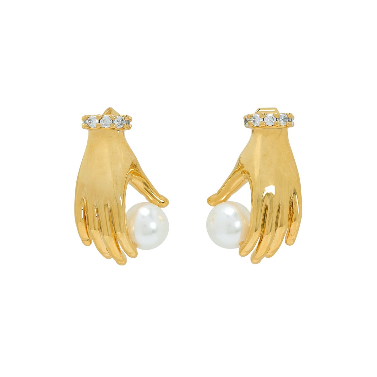 Hand stud earrings