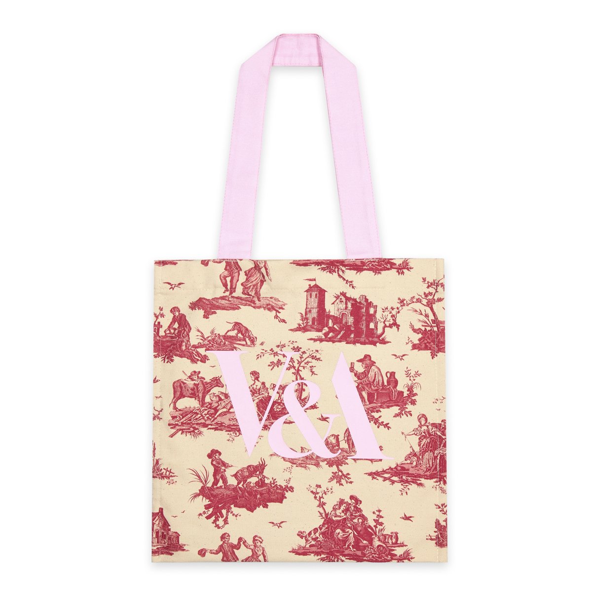 Marie Antoinette Style pastel pink tote bag
