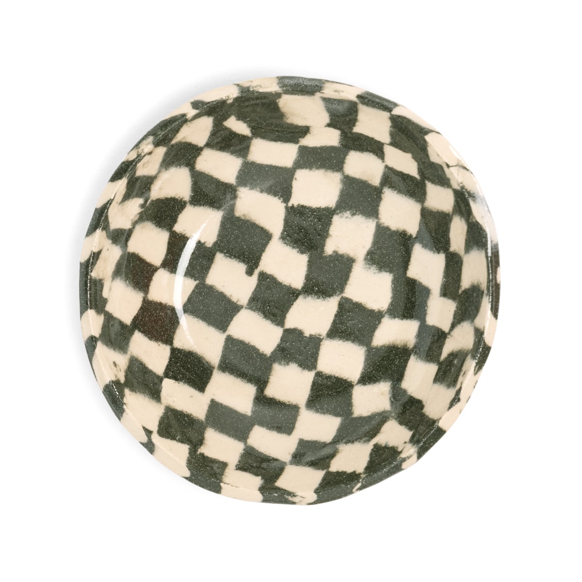 Black & white check dish