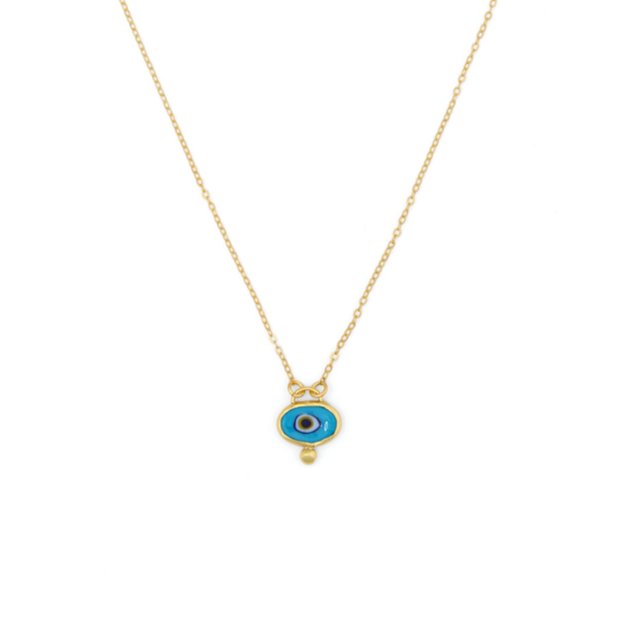 Blue evil eye necklace by Ottoman Hands