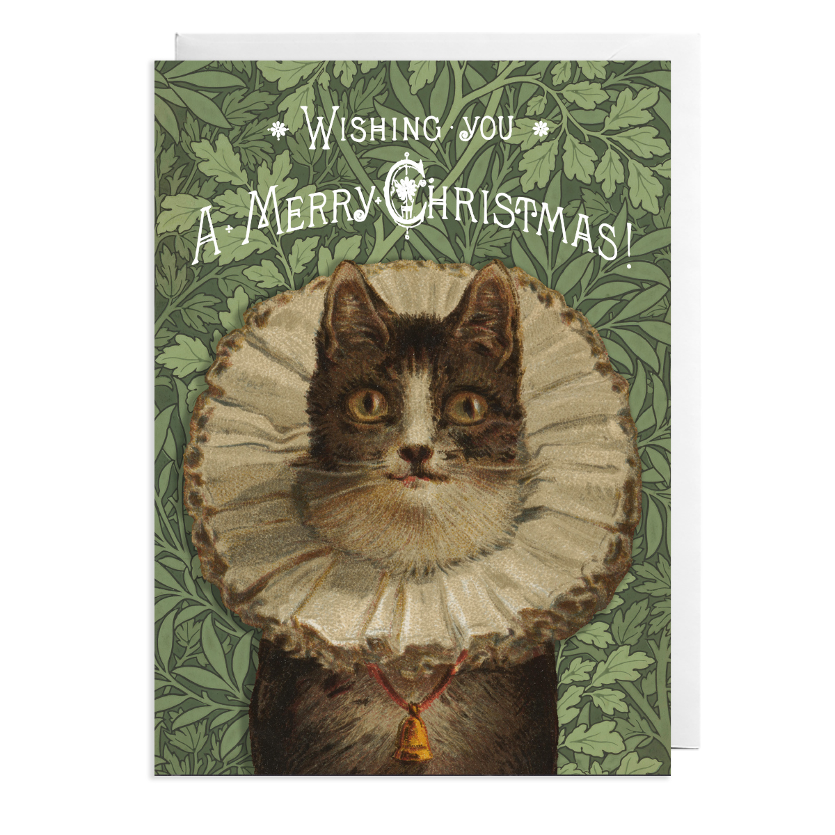Victorian cat in a ruff Christmas cards (pack of 8)