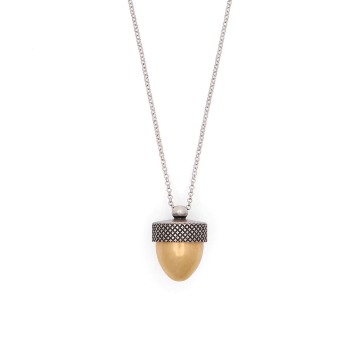 Acorn and squirrel locket necklace