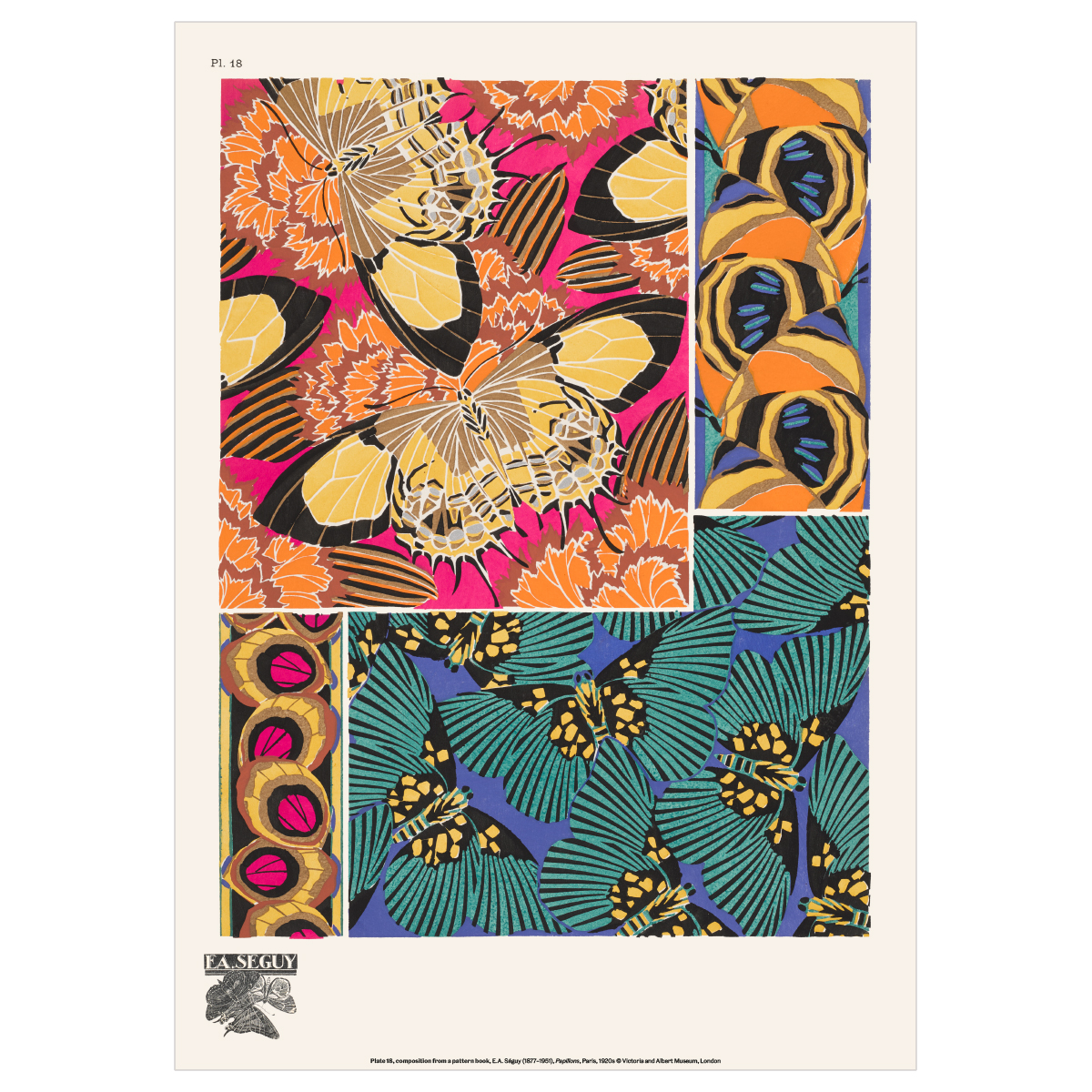 Papillons by E.A Séguy - A3 print