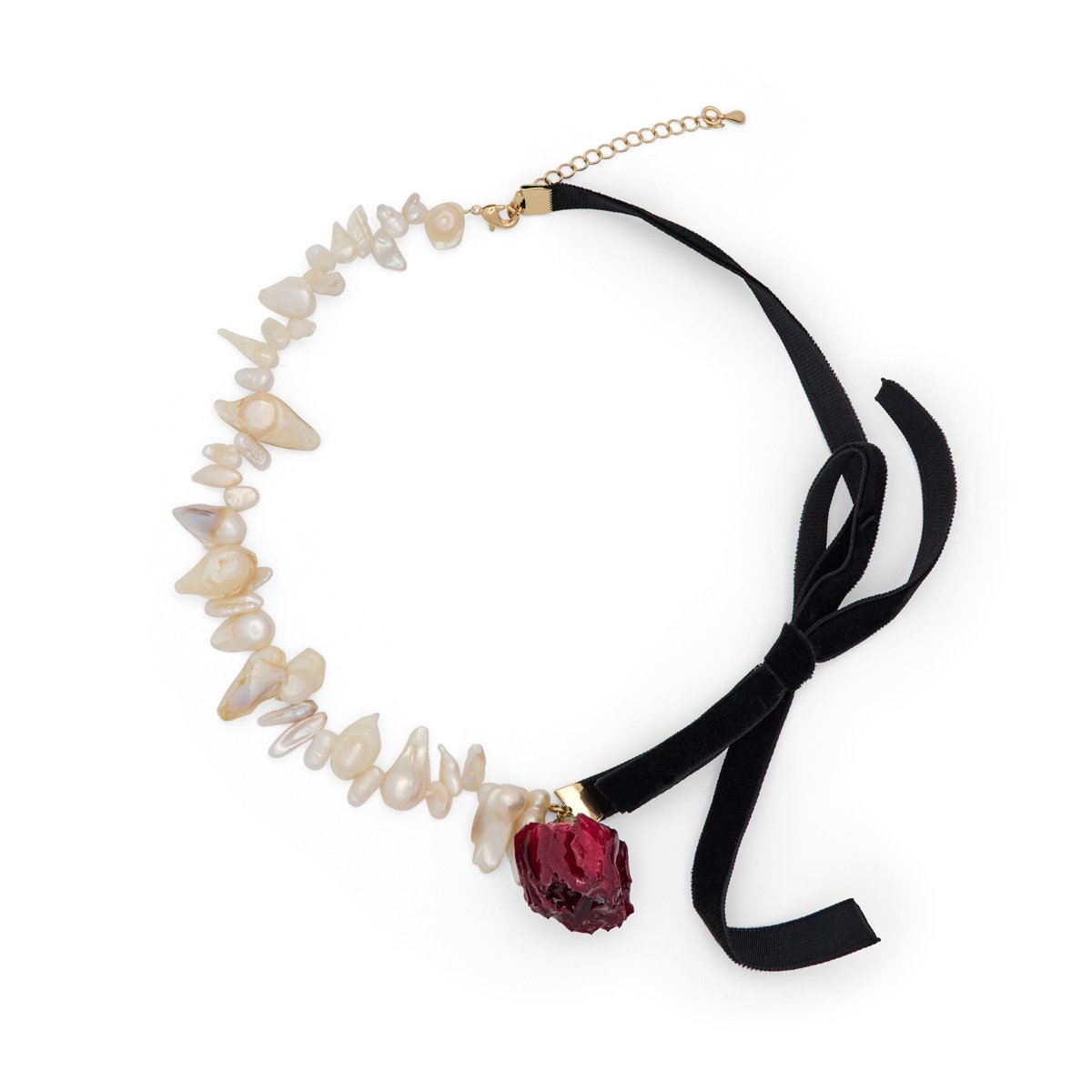 Black ribbon choker necklace by Cherie Jewels