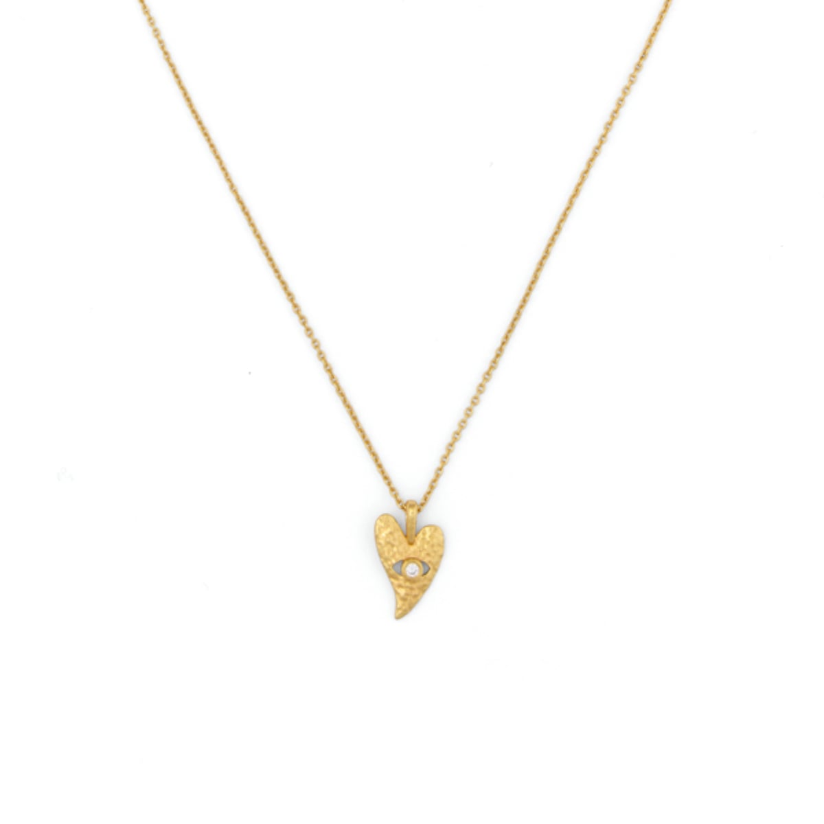Evil eye heart pendant necklace by Ottoman Hands