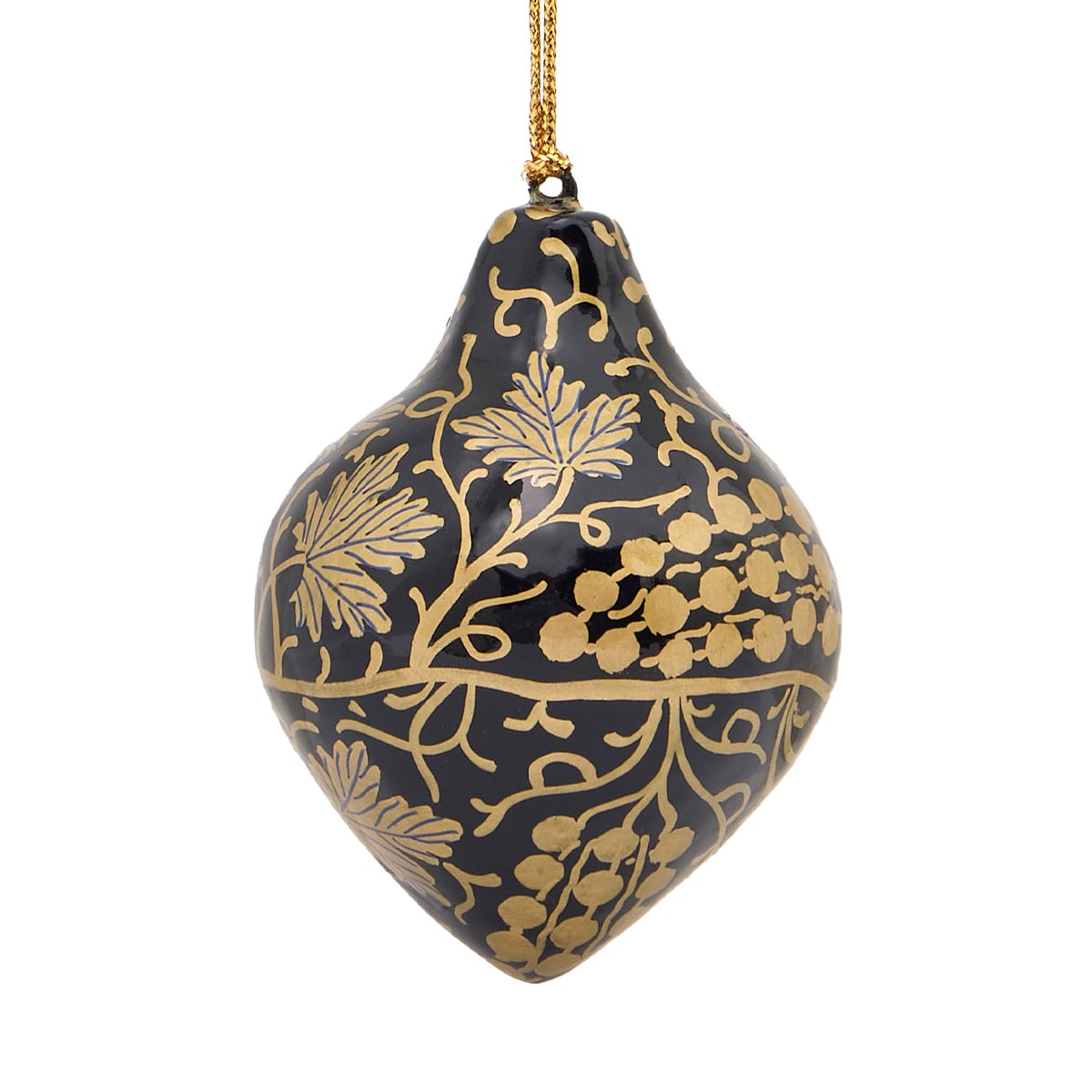 Gold leaves lantern bauble